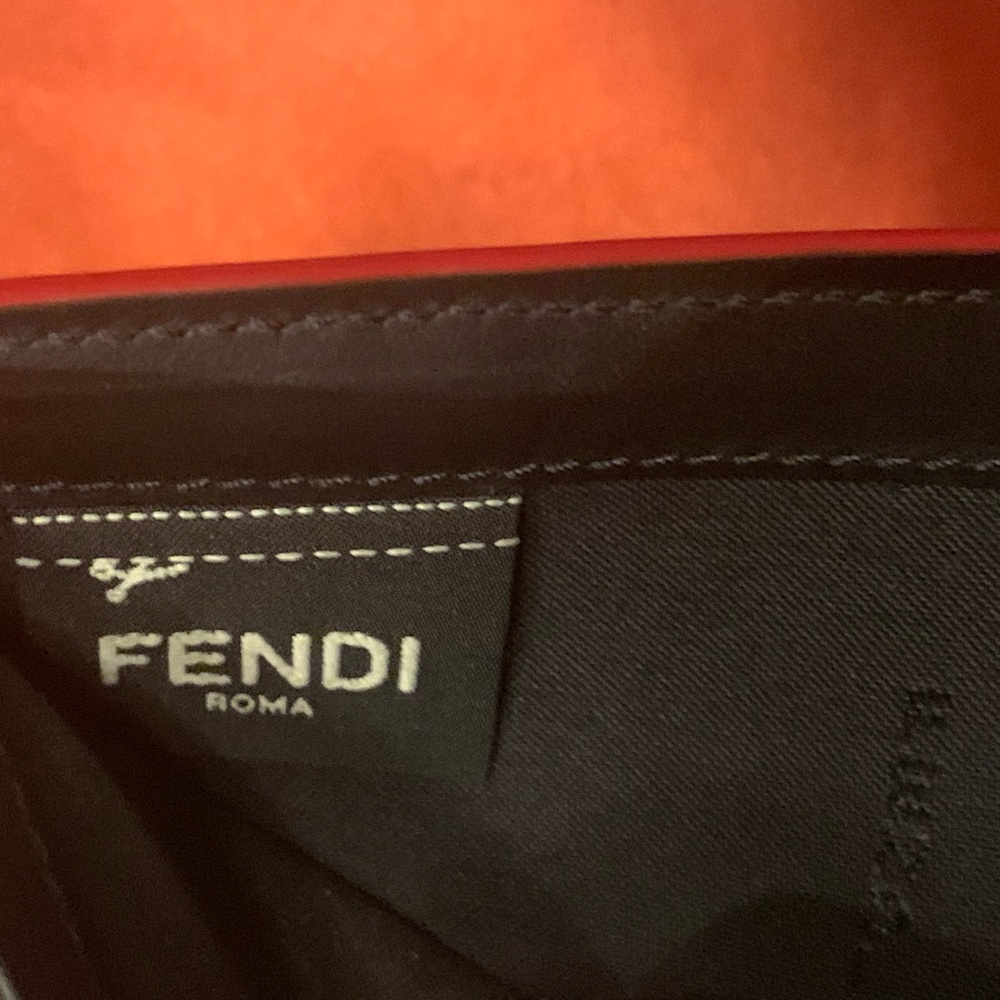 FENDI Red Leather Monster Wallet - Picture 4 of 6